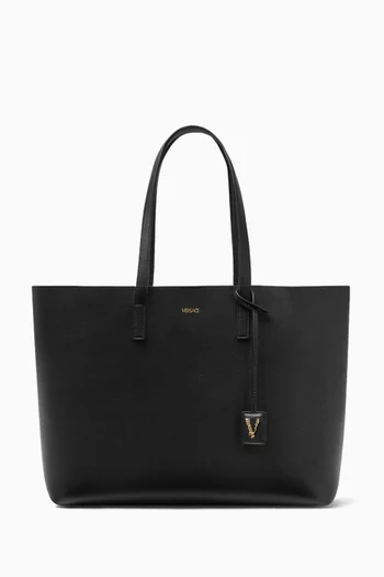 Virtus Tote Bag in Grained Leather
