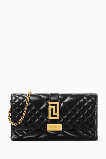 Mini Greca Goddess Bag in Quilted Leather
