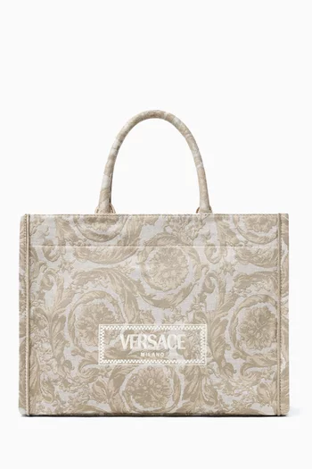 حقيبة يد أثينا كبيرة قنب جاكار بنقشة باروكية