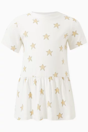 Star-print Dress in Cotton