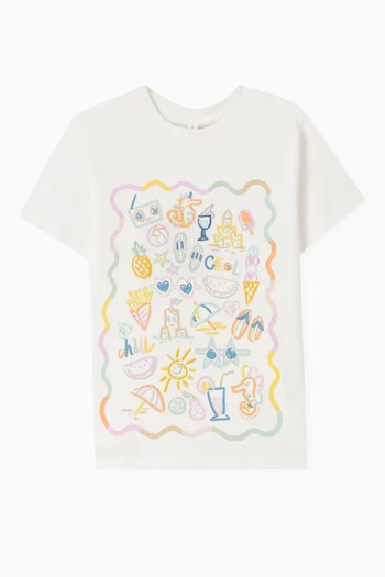 Graphic Print T-Shirt in Cotton