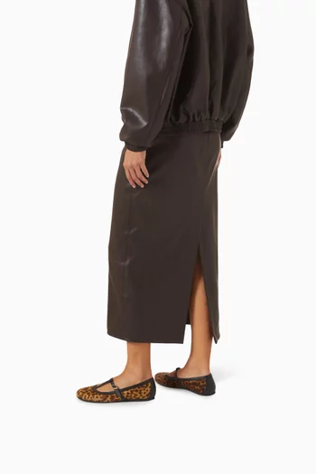 Aerati Ballerina Flats in Pony Hair & Vachetta Leather