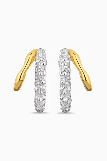 Mini Harmonia Earrings in Sterling Silver & 18kt Gold-plated Silver