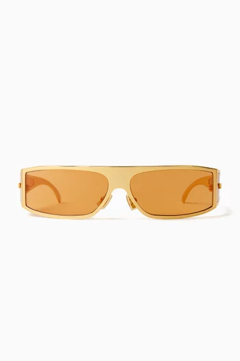 Bangle Wraparound Sunglasses in Metal