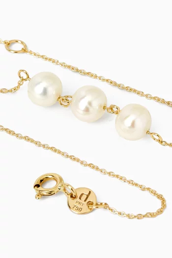 سوار كيكو مرصع باللؤلؤ ذهب عيار 18‏