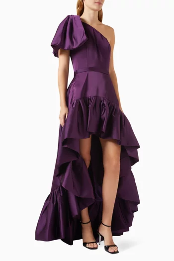 High-low Gown in Satin