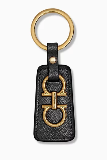 Gancini Key Case in Hammered Leather
