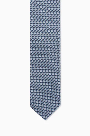 Sun-print Tie in Silk Twill