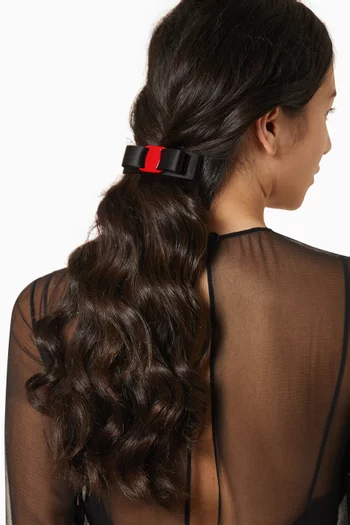Bi-colour Barrette in Satin & Plastic
