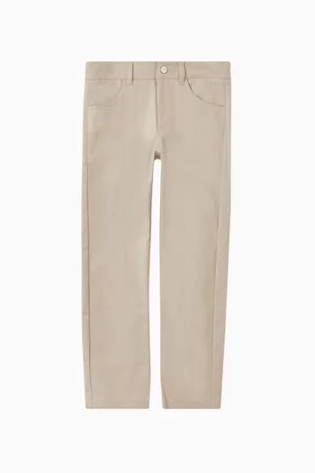 Straight Fit Trousers in Cotton