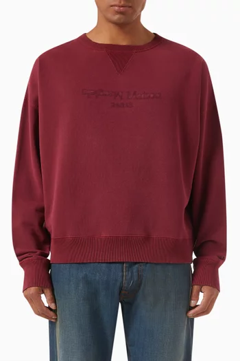 Reverse Logo Sweatshirt in Cotton