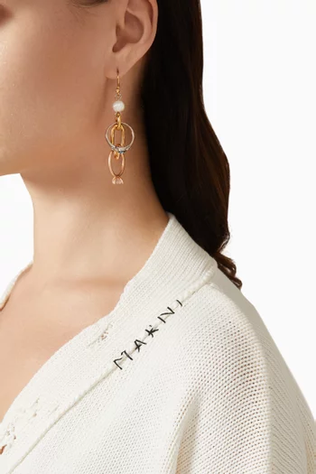Ring Chain-link Earrings in Brass