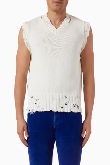 V-neck Sweater in Cotton