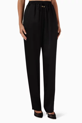 Relaxed Pants in Satin-crepe
