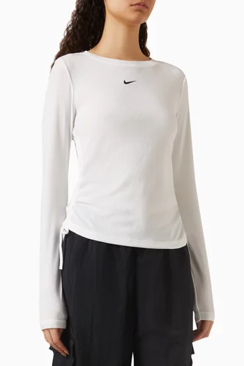 Ribbed Long-sleeve Top
