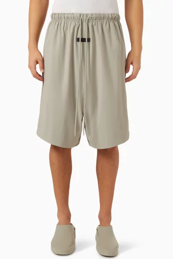 Relaxed Shorts in Stretch Woven Nylon