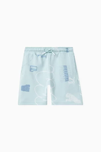 Classics Brand Love Shorts in Cotton Blend Terry