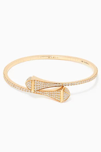 Cleo Diamond Slip-on Bracelet in 18kt Gold