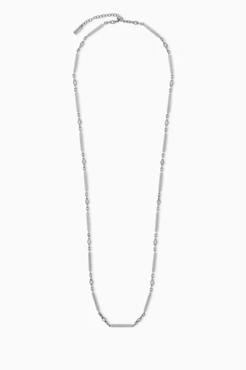 Bar Necklace in Crystal & Metal