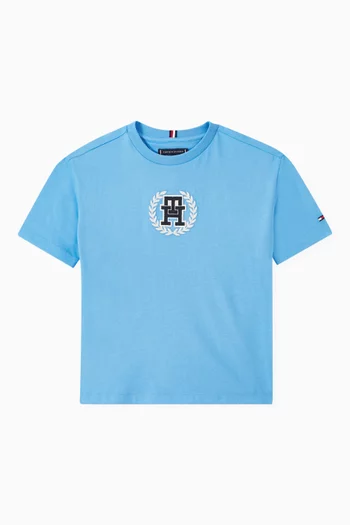 Monogram Crest Logo T-shirt in Cotton