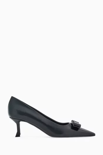 Vara Bow 60 Pumps in Nappa & Patent Leather