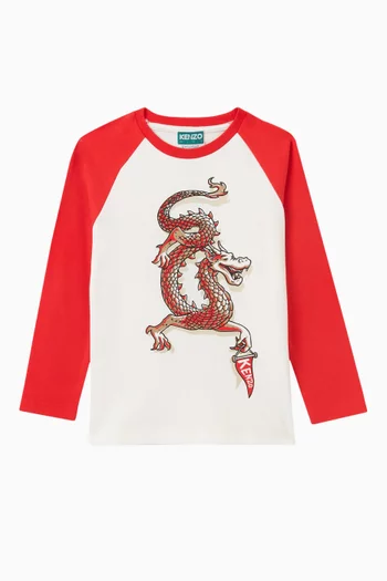 Dragon-print Long-sleeve T-shirt