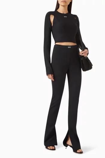 لغينغز بفتحات وشعار الماركة جيرسيه