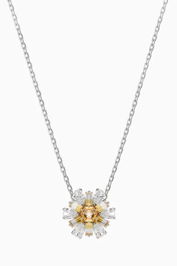 Idyllia Crystal Necklace in Rhodium-plated Metal