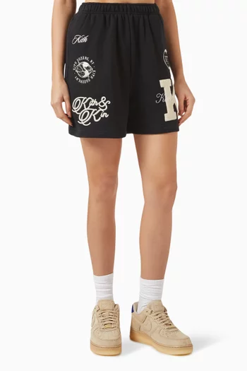 Emery Logo Patchwork Shorts in Cotton