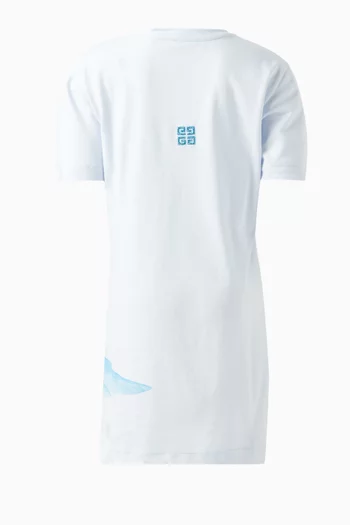 x Disney Elsa-print T-shirt Dress in Cotton
