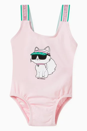 Choupette One-piece Swimsuit in Stretch Nylon