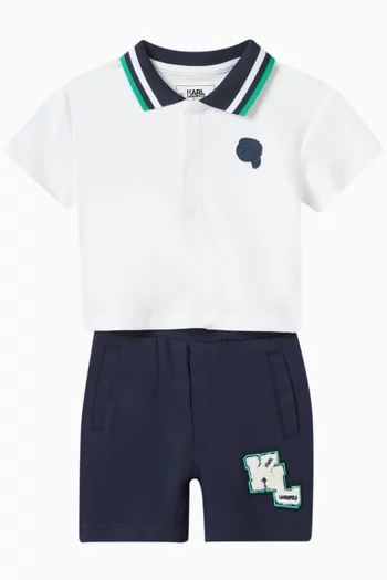 Ikonik Polo Shirt & Shorts Set in Cotton
