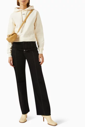 كنزة لو جرو جرين بغطاء رأس صوف قطني