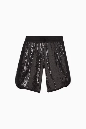 Sequin-embellished Bermuda Shorts