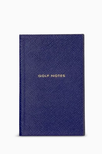 دفتر ملاحظات بطبعة Golf Notes جلد بارز الملمس بنقشة باناما