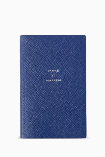 دفتر ملاحظات بطبعة Make It Happen من جلد بنقشة باناما