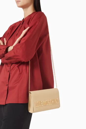 Small Smart Daily Crossbody Bag in Faux Leather