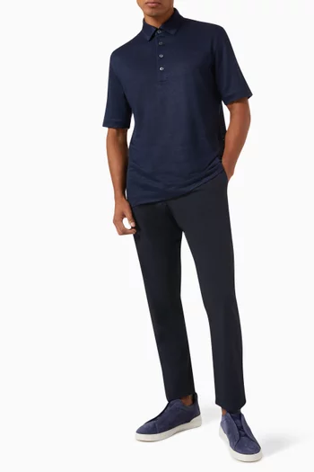 تي شيرت بولو كتان