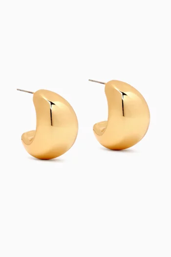 Sierra Chunky Hoop Earrings in 14kt Gold Vermeil
