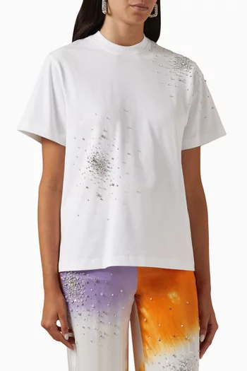 Splash Crystal-embellished T-shirt in Cotton-jersey