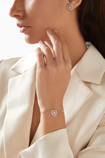 Premium Love Bracelet in Rose Gold-plated Silver