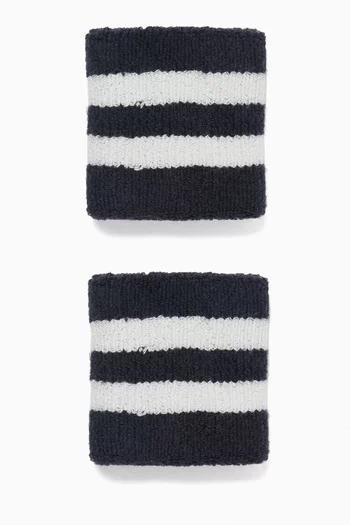 Striped Wristbands in Cotton-blend Terry, Set of 2
