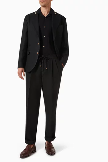 Leisure-fit Trousers in Linen Gabardine