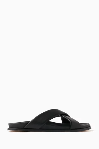Calima Flat Sandals in Leather