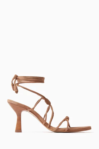Belinda Lace-up Sandals in Suede