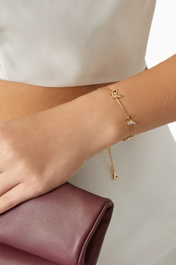 Social Butterfly Bracelet in Plated Metal