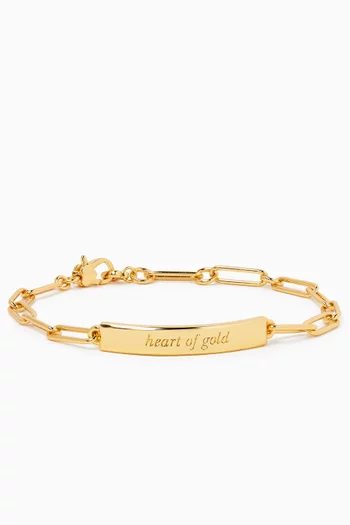 Heart of Gold Idiom Bracelet in Rhodium