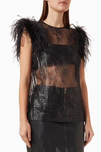 Dueuve Feathered Top in Polyamide