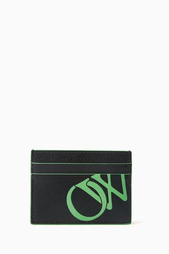 OW Logo Card Case in Leather