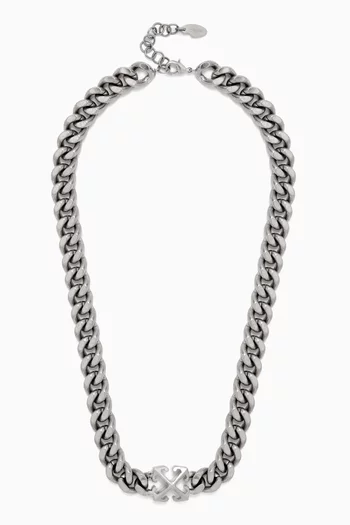 Arrow Chain Necklace in Brass